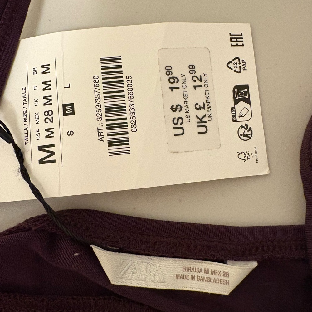 Zara Deep Purple Top - Picture 2 of 3